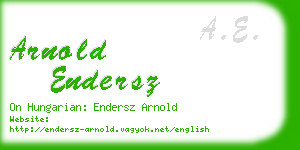 arnold endersz business card